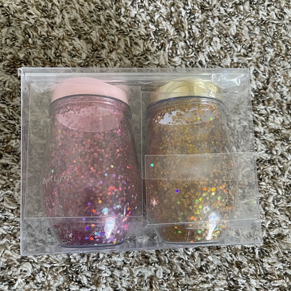 NIB Bari Lynn 2-Piece Glitter Sippy Cup Set – Pink & Gold Star - Picture 3 of 4